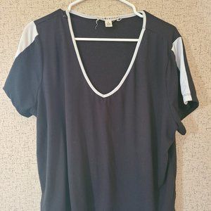 Black and White V-Neck